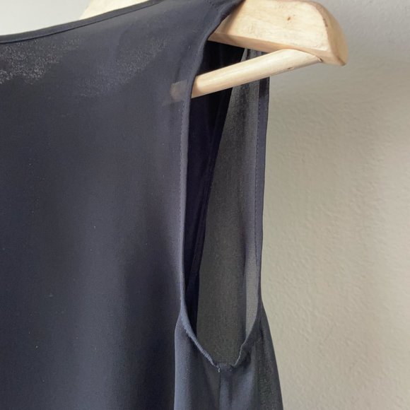 ALL SAINTS Black sleeveless top size 0 women's shirt blouse - Picture 4 of 10